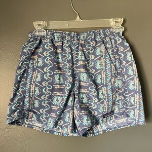 Patagonia Woman’s Floral Patterned Shorts - Blue and White